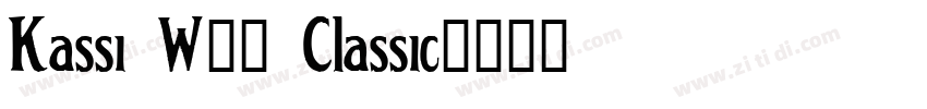 Kassi W05 Classic字体转换
